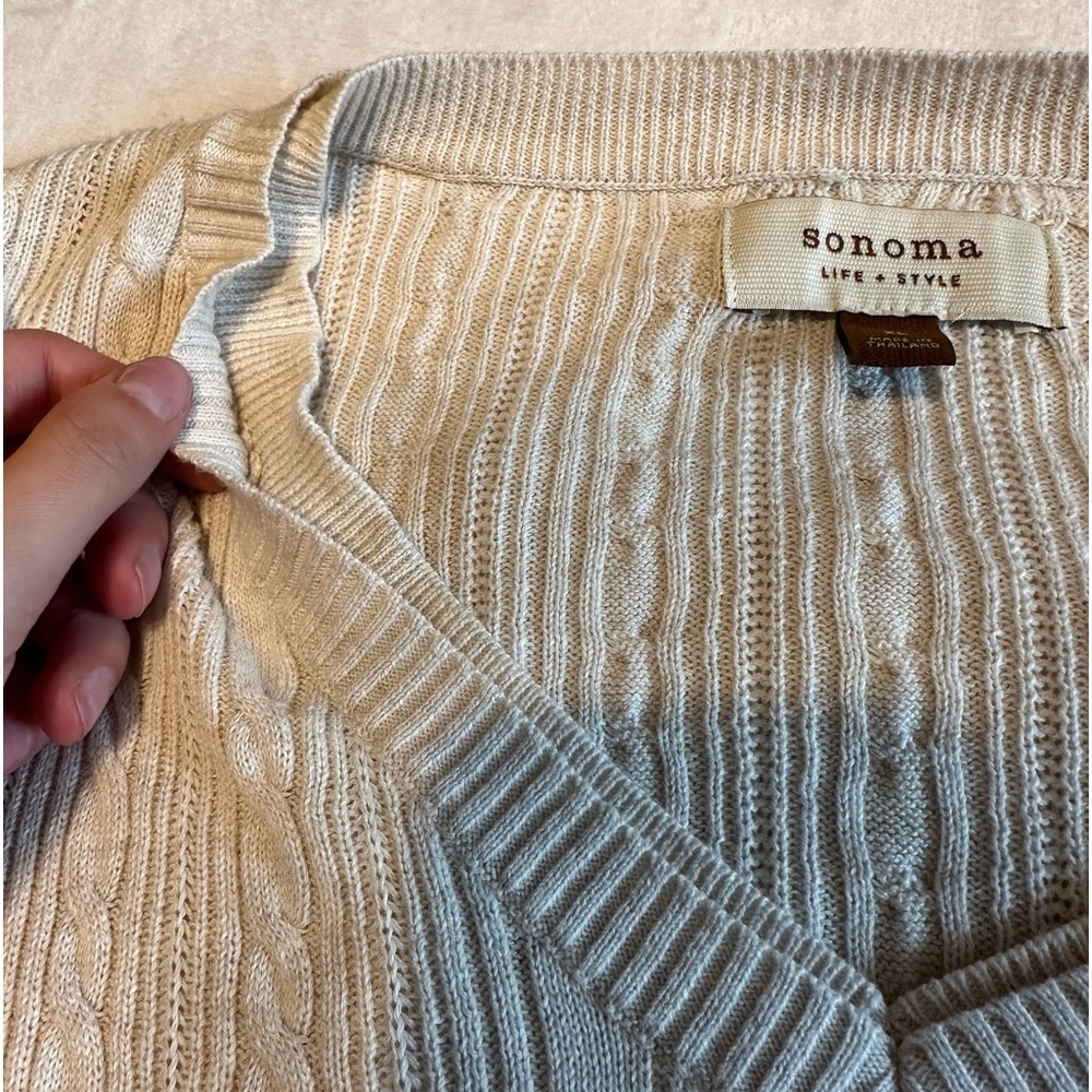 Sonoma Cream Sweater SIZE XL - Picture 9 of 10